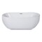 Alfi Brand ALFI brand AB8839 67" White Oval Acrylic Free Standing Soaking Bathtub AB8839 - alternate 6